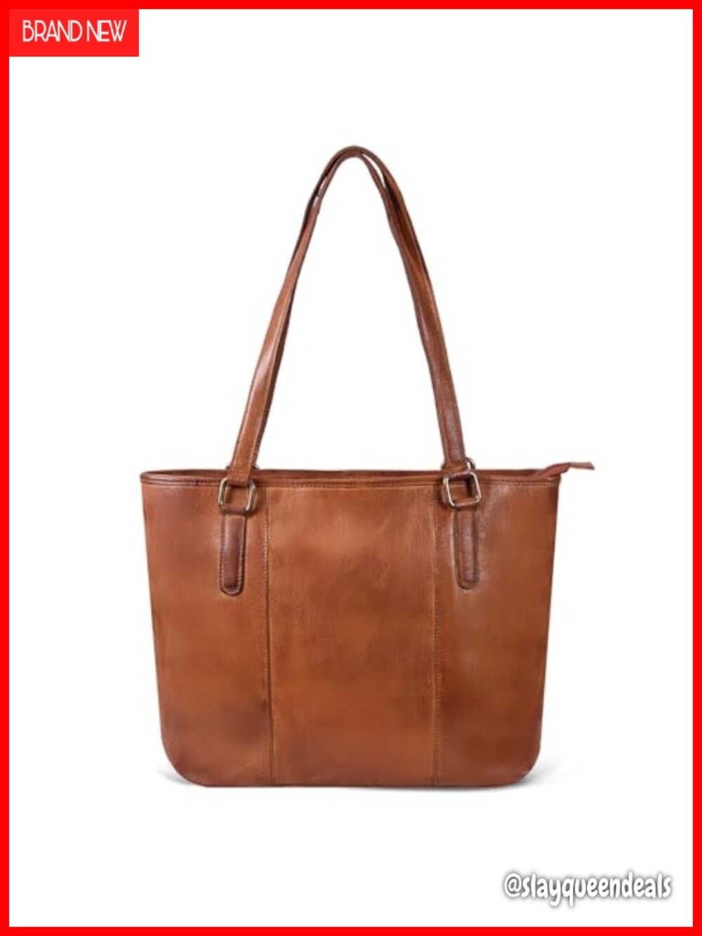 Genuine Leather Tote Handbag for Women - Work & Casual Shoulder Bag